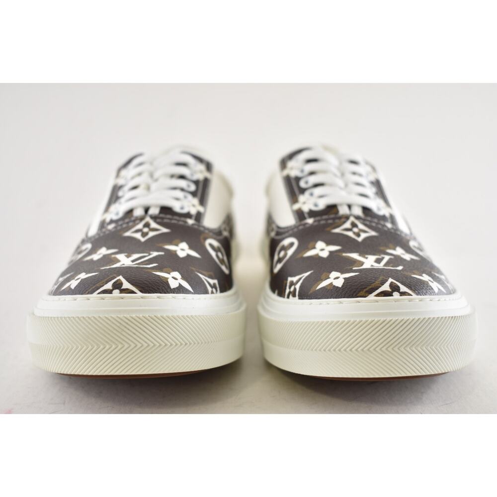 Louis Vuitton Trocadero Richelieu White Monogram Logo Low Sneaker UK 9 US 10 11 - Picture 5 of 14